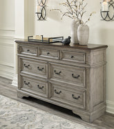 Prime Furniture - Ashley Furniture - Lodenbay Bedroom - Five Drawer Chest / Antique Gray/Brown - B751-46
